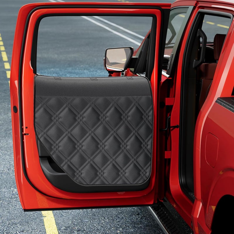 Surfcabin Dog Car Door Protector – 20% Larger Design for Trucks & Large SUVs, 2 Packs PU Material Thickened Waterproof Door Panel Covers, Protects Doors from Dog Scratching - Image 1